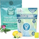 Laki Naturals Throat Soak Bundle: Throat Soak Lozenges and Mint Sea Salt Gargle...