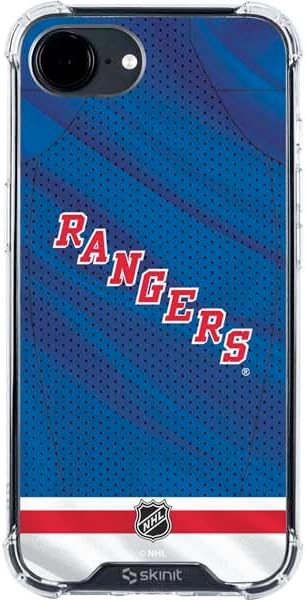 Skinit Clear Phone Case Compatible with iPhone 16e - Officially Licensed NHL New York Rangers Frozen Design