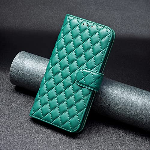 Image of ClickCase for Redmi Note 15 Pro 5G Puffer Bubbly Soft Faux Leather Back Case Magnetic Wallet Flip Cover for Redmi Note 15 Pro 5G (Bottle Green)