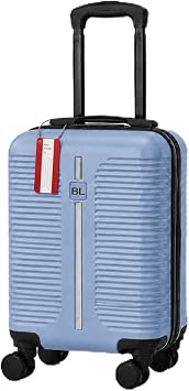 Bordlite Blue 40x30x20cm Ryanair Cabin Suitcase with Removable Wheels & Free Luggage Tag   Lightweight 1.96kg Hard Shell Underseat Carry On Trolley Bag, Small Hand Luggage for Air Travel