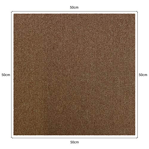 Monster Shop - 20 Quadrotte Di Moquette 50X50Cm Colore Sabbia 5Mq Dure Commerciali Per Pavimenti Di Case E Uffici - 5