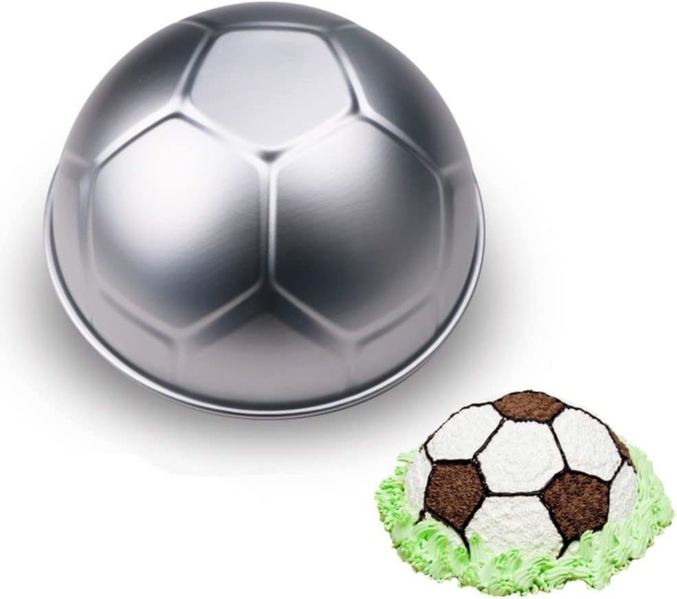 Football Cake Pan, Large Half Football Shape Cake Pan, Kids DIY 3D Birthday Cake Pan, Aluminum Alloy Cake Molds Nonstick Baking Tools Bakeware Tools