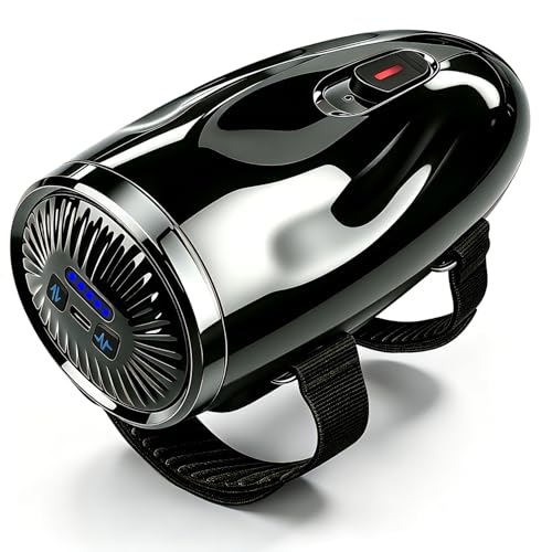 BLOTMS Professional Handheld Palm Massager with Adjustable Strap Black