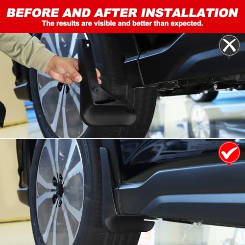 Image of for Forester Subaru Mud Splash Guards Front and Rear Fender Cover,Compatible with 2025-2026 Subaru Forester Splash Guard Mud Flap Set of 4 Matte Black Mud Flaps