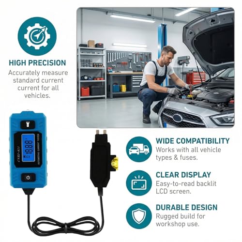 Automotive Circuit Fault Probe Tester, CNBJ-611 Car Circuit Tester, Automotive Fuse Tester Max 48V, Circuit Fault Test Tool, Blade Fuse with 23A 12V Battery (1 PCS) by guluxly - Used condition - Image 6