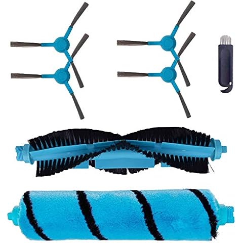 NAUDILIFE 7pcs/set Side Main Roll Brush Replacement Parts Accessory Kit Compatible With 3490 4090 5090 & STYJ02YM Series Robotic Vacuum Cleaner Roller Brush Cover