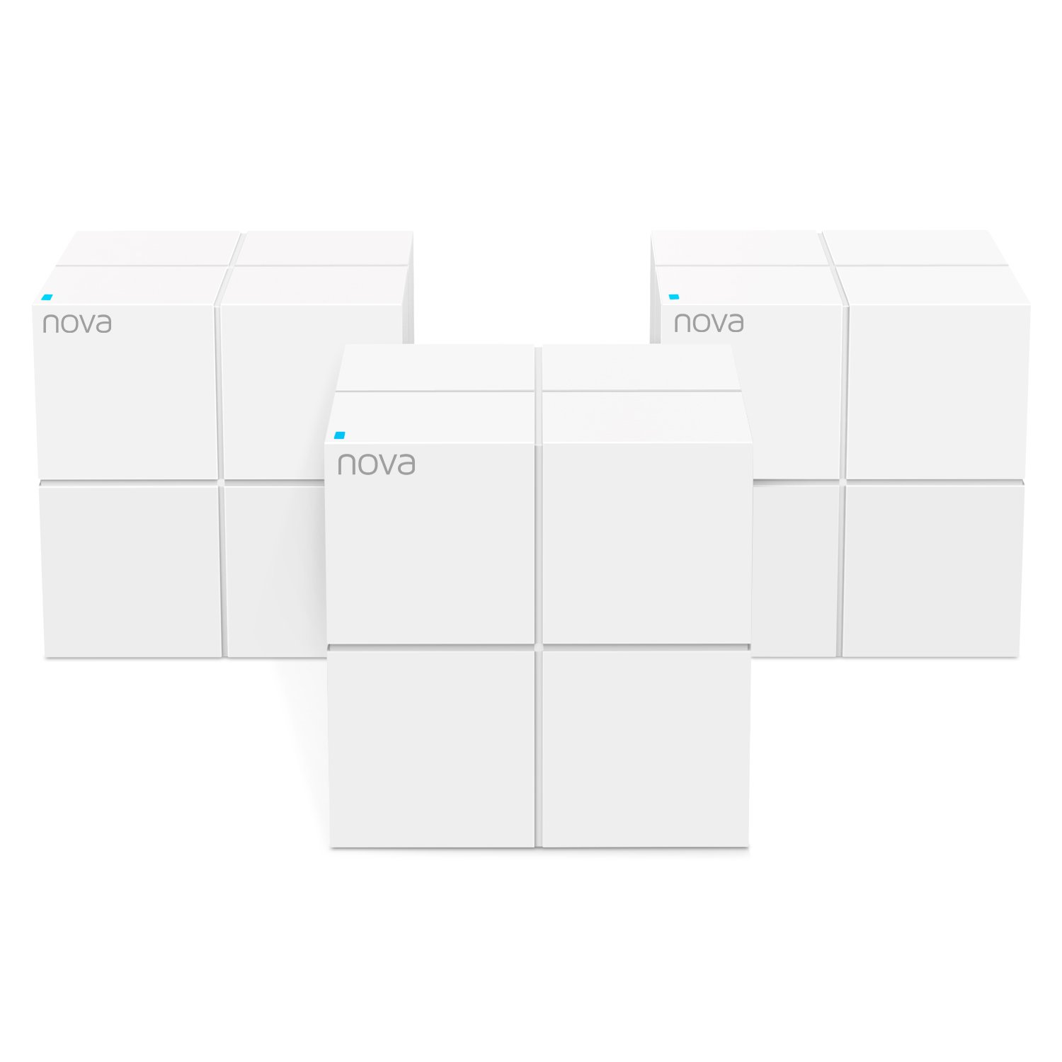 Tenda Nova MW6 Mesh WiFi System - Whole Home WiFi Mesh System - 3200 ft² 4-6 Rooms WiFi Coverage - Dual-Band AC1200 - Gigabit Ports - Easy Setup - Works with Alexa - 3-Pack