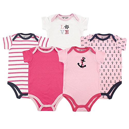 Image of Luvable Friends Baby Unisex Long Sleeve Bodysuits, 5-Pack
