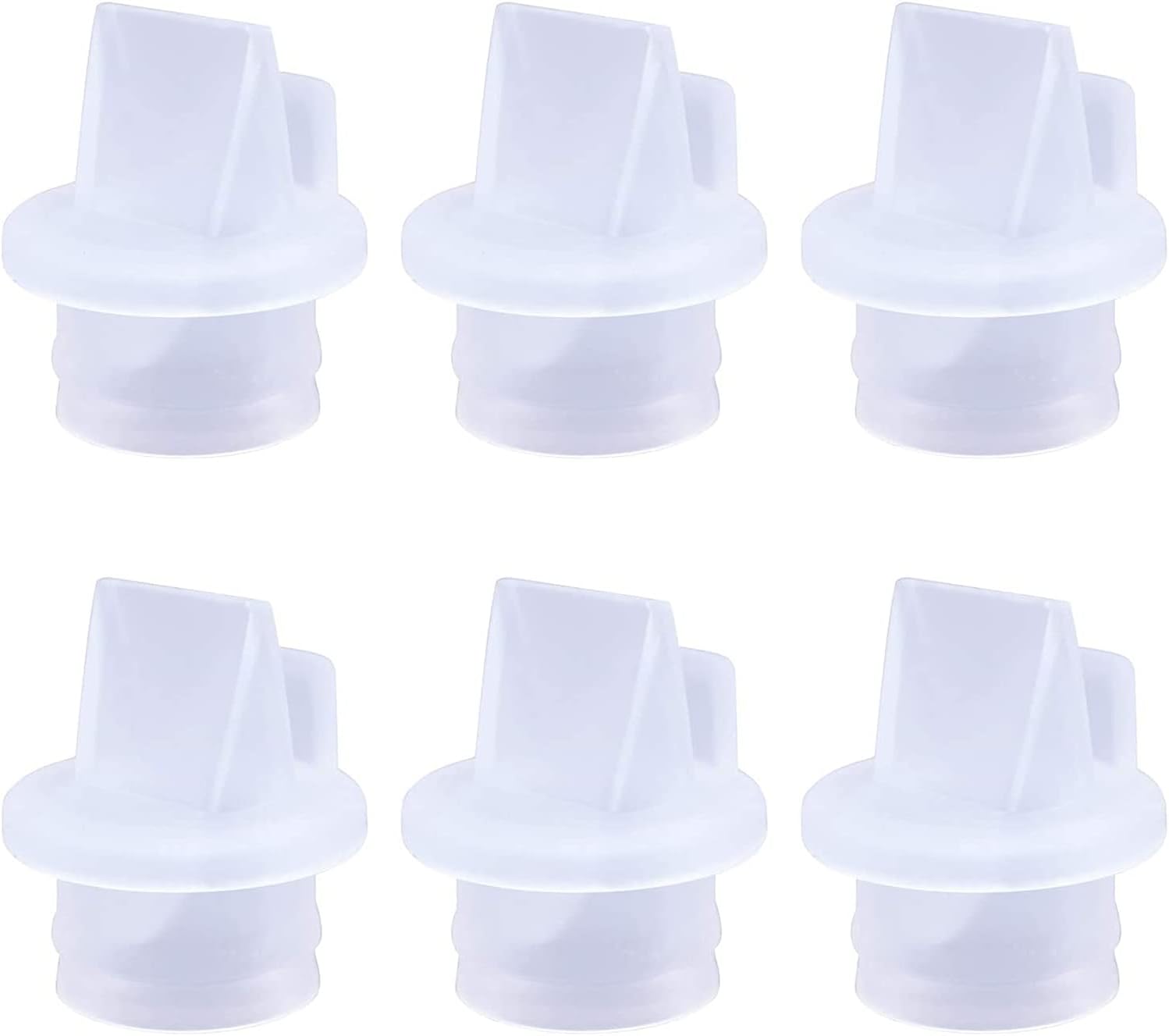 Breast Pump Accessories, Duckbill Valves for Most Breast Pumps, Replacement Silicone Duckbill Valves, BPA/DEHP Free (6 Pack)