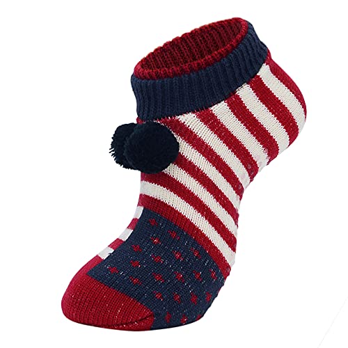 Image of American Trends Slipper Socks for Women Non Slip Christmas Socks Comfy Warm Winter Grippy Socks with Grippers