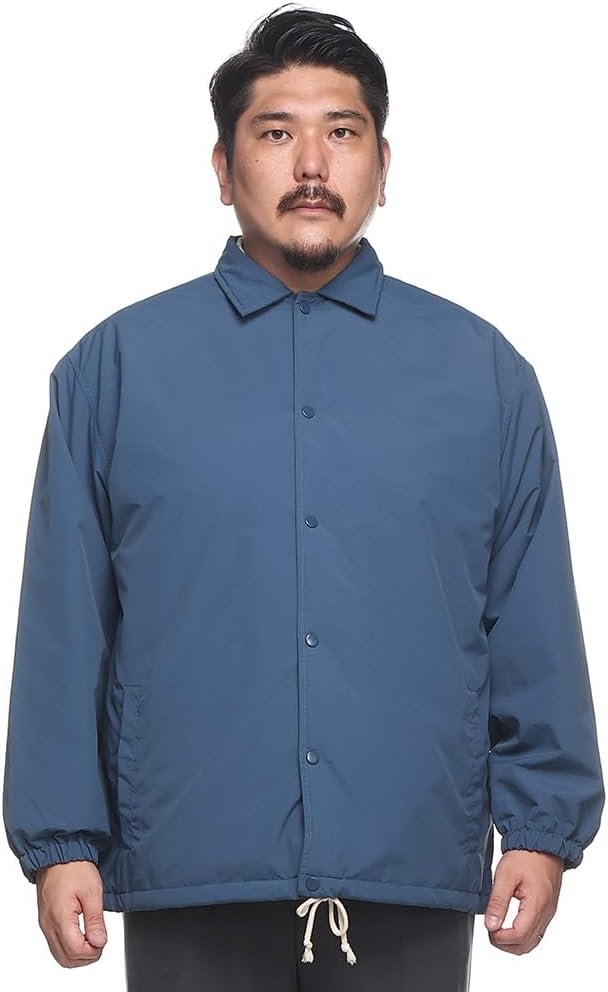 [PIMLICO] サカゼン 大きいサイズ メンズ コーチジャケット アウター ビックサイズ ライトアウター 3L 4L 5L 6L 7L 8L 9L 裏キルティング 無地