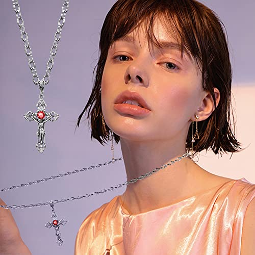 Luyi 12 Pcs Gothic Grunge Necklace Set Y2K Jewelry Accessories Goth Necklaces Cross Fairy Evil Eye Angel Heart Wing Chain Choker Necklace For Women Teen Girls #TOP4