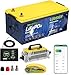 LOSSIGY 36v 105AH Lithium Golf Cart Battery with 25A LiFePO4 Charger, 36 Volt Battery Conversion Kit, 4.03KWh Energy,200A Bluetooth BMS&LCD 1000A Peak Current, Perfect for Trolling Motor