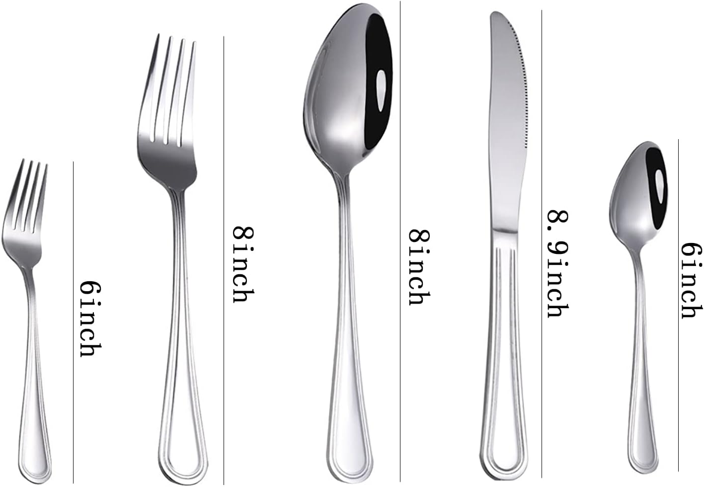 60 Piece Silverware Set for 12 Durable Stainless Steel Flatware Sets Kitchen Wedding Restaurant Cutlery Utensils Include Knifes Forks Spoons Dessert Spoons Desert Forks Delicate Tableware Set