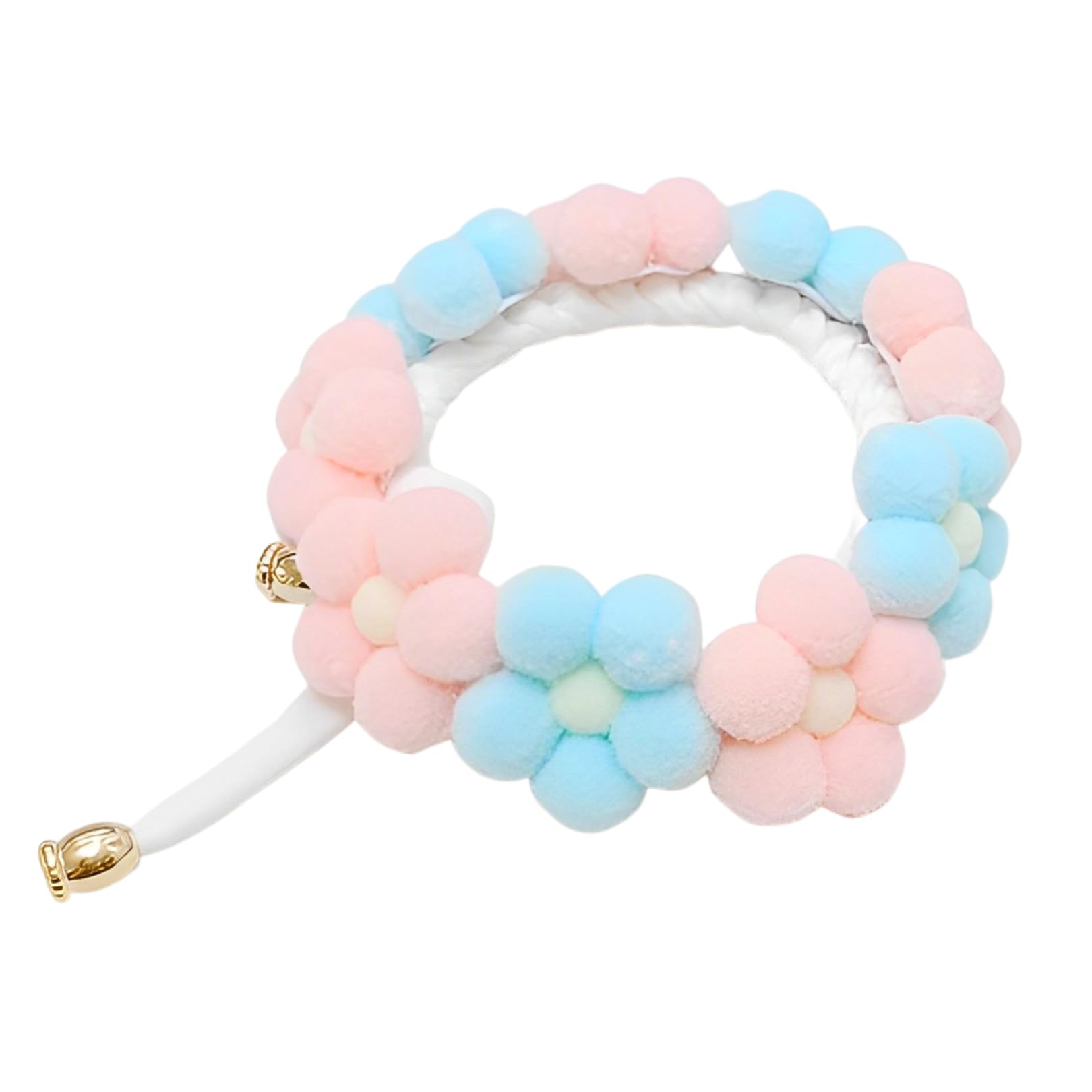 フラワー柄(ブルー①)わんちゃん猫ちゃん用首輪 Amazon | Charmoon 首輪 シュシュ 猫 小型犬 ペット ハーネス 花