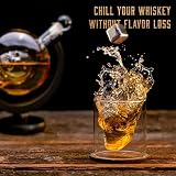 WHISISKEY Zestaw Karafka do Whisky - Zestaw Prezentowy Whiskey - Prezenty dla Mężczyzn - Pomysły na Prezent dla Mężczyzny - Czaszka Karafka 900ML, 2 Szklanki do Whisky, 4 Kamienie do Whisky, Akcesoria