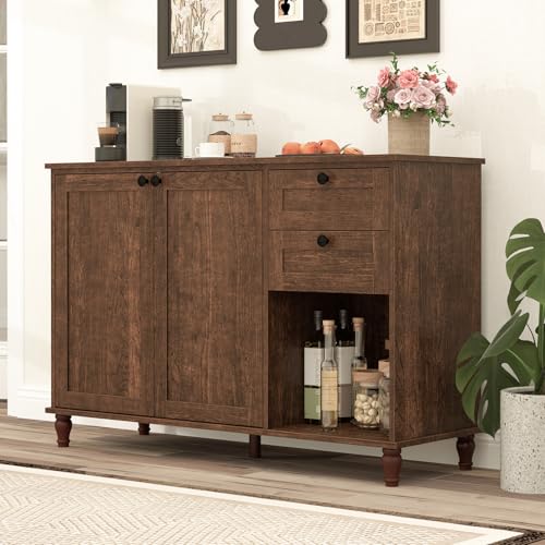 ANJ 47‘’ TV Stand for Living Room, Mid-Century Modern TV