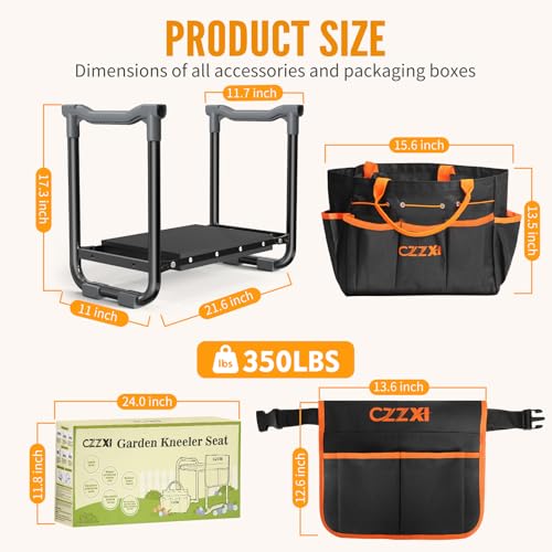 Garden Kneeler and Seat, Wider and Thicker Kneeling Pad Heavy Duty Gardening Stool with Gardening Tool Pouch and Bag, Garden Bench/Chair Gifts for Women, Seniors - Image 4