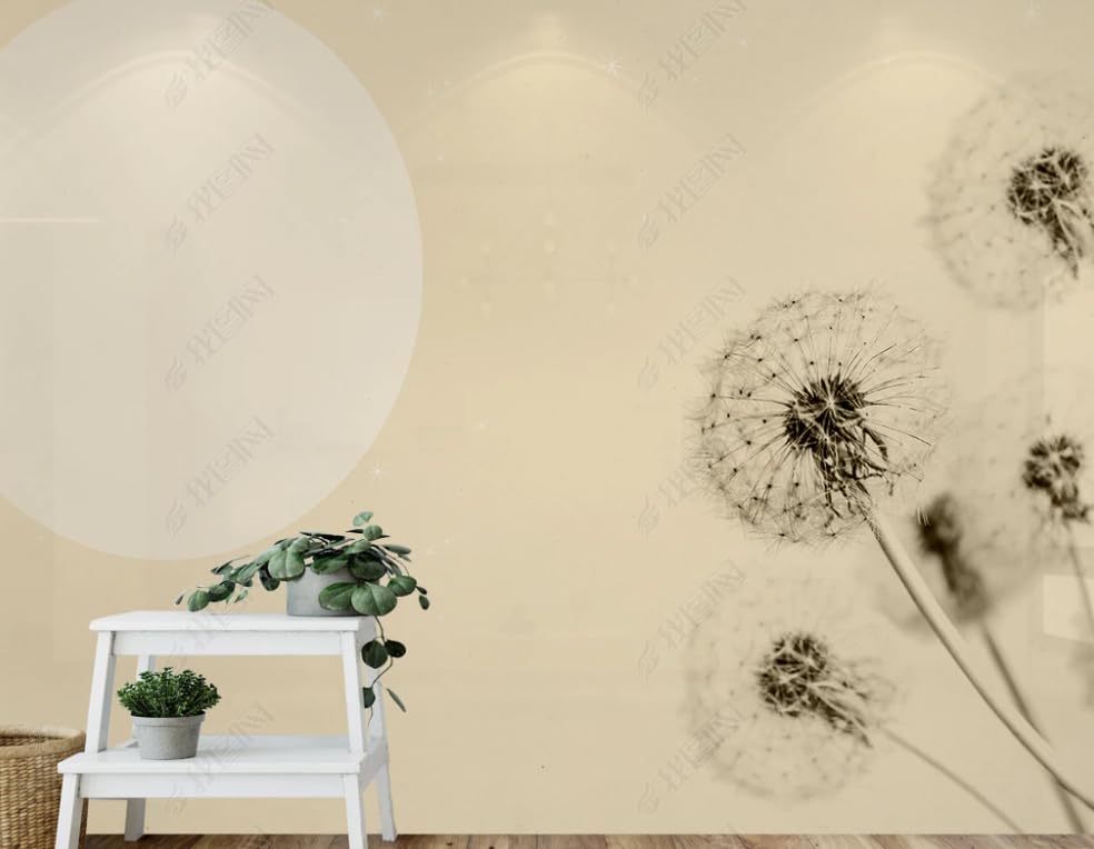 Papier peint pissenlit grand format pour salon et restaurant chaleureux
