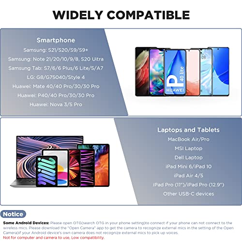 Boya By-V10 Wireless Lavalier Microphone For Android Usb C Smartphone Tablet External Mini Lapel Type C Microphone For Cell Phone Clip-On Mic For Video Recording Podcast Youtube Live Streaming #TOP5