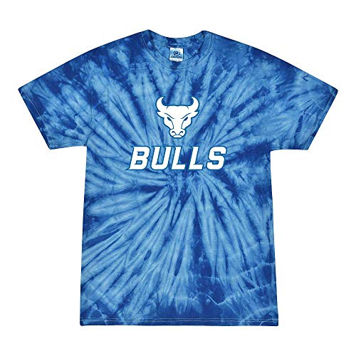 NCAA College Logo Gameday Short Sleeve Tie-Dye T-Shirt (Buffalo Bulls - Blue, X-Large)