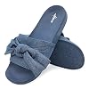 FUNKYMONKEY Women's Slides Sandals Bowknot Beach Casual Comfort Slippers