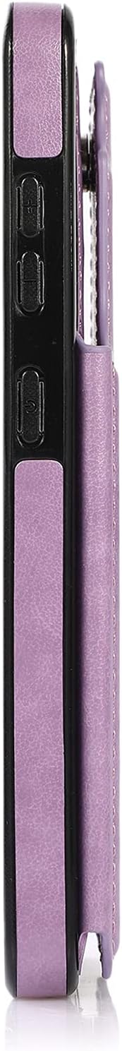 Phone Case for Samsung Galaxy S21 FE Gaxaly S 21 FE 5G with Tempered Glass Screen Protector Card Holder Wallet Cover Stand Flip Leather Cell Glaxay S21FE5G UW S21FE 21S G5 Cases Women Girl Purple - Image 6