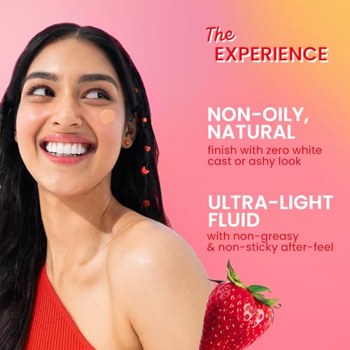 Image of Dot & Key Strawberry Dew Tinted Sunscreen In-Vivo Tested SPF 50+ PA++++ With New-Age UV Filters, Brightens & Protects Skin, Ultra-light, Blends Easily, With Niacinamide, Natural Finish, Non-Sticky | 50ml