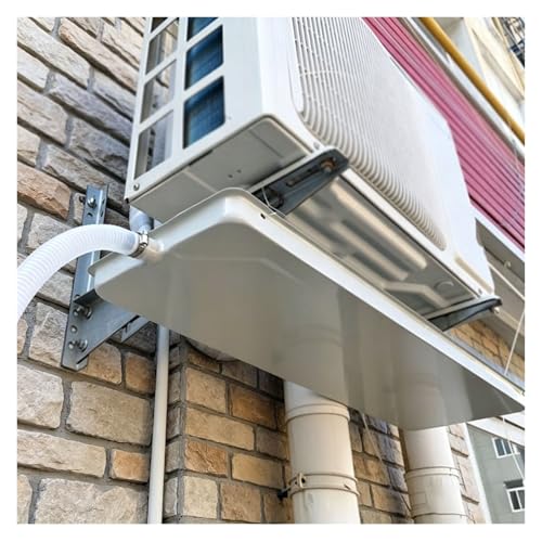 Air Conditioner Drip Pan, Condensate Drip Tray, with Drain Fitting Kit, Stainless Steel Air Conditioner Drain Pan, for Mini Split Units Heat Pump Systems(840 * 390 * 35mm,5m Water Pipe)