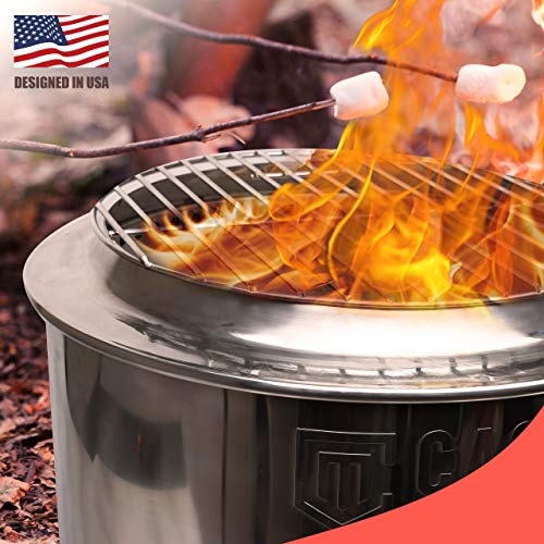 Cast Master Bon 2000 Dual Purpose Bonfire Pit - Smokeless Fire Pit & Campfire Grill - 3-In-1 Firepit -Cooking, Camping, Tailgating, Beach - Portable With Carry Case #TOP5