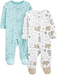 Simple Joys by Carter's Baby-Girls Neutre 2-Pack Coton Pied Sommeil et PlayBaby et des couchettes pour enfants