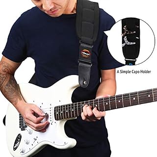 Sangle de Guitare Ajustable SBR Mousse à Mémoire, avec Extrémités en Cuir Véritable, Largeur 9.2cm avec Porte-médiators… - Les Beatles, Paul McCartney, John Lennon, RIngo Starr, George Harrison Sangle de Guitare Ajustable SBR Mousse à Mémoire, avec Extrémités en Cuir Véritable, Largeur 9.2cm avec Porte-médiators… – Image 6