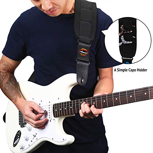 Sangle de Guitare Ajustable SBR Mousse à Mémoire, avec Extrémités en Cuir Véritable, Largeur 9.2cm avec Porte-médiators… - Les Beatles, Paul McCartney, John Lennon, RIngo Starr, George Harrison Sangle de Guitare Ajustable SBR Mousse à Mémoire, avec Extrémités en Cuir Véritable, Largeur 9.2cm avec Porte-médiators… – Image 7