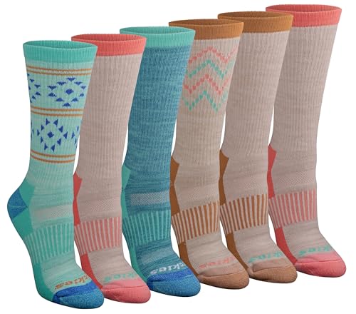 Dickies Women's Dri-Tech Fashion Moisture Control Crew Socks, Available in S-XL (6, 12 Pairs), Muti-Color (6 Pairs), Medium by Dickies - Used condition - US$13.76