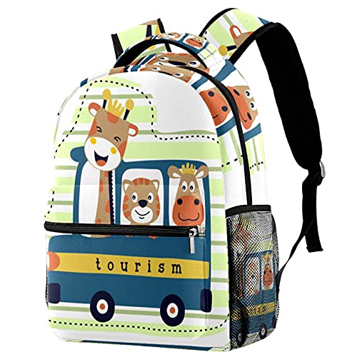 Sac à dos d'écolier ordinateur portable géométrique multicolore pour filles garçons Panda