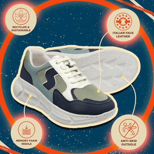 Image of SOLETHREADS Truffle Women Sneaker|Soft Cushioned Insole|Chunky Sole|Lightweight|Comfortable|Stylish|Outdoor|Indoor Party|Anti-Skid|Dynamic Feet Support|Arch Support|Regular Wear|Casual Shoes|Everyday