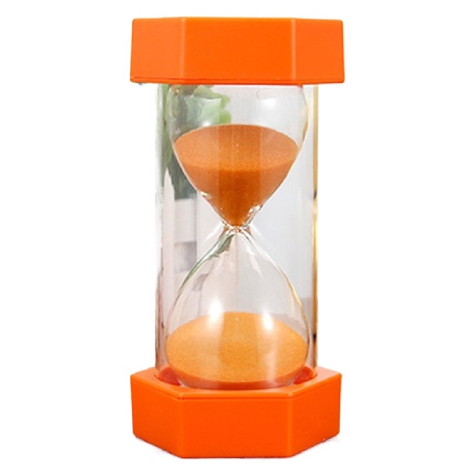 2 pezzi 5/10/15/20/30min colorato clessidra orologio della sabbia timer da cucina forniture decorazione casa artigianato Per Cucina, Casa, Ufficio(Orange,30minutes)