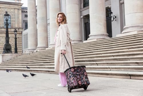 reisenthel carrycruiser Tragbarer Einkaufstrolley mit stabilem Aluminiumrahmen, Schultergurt und...