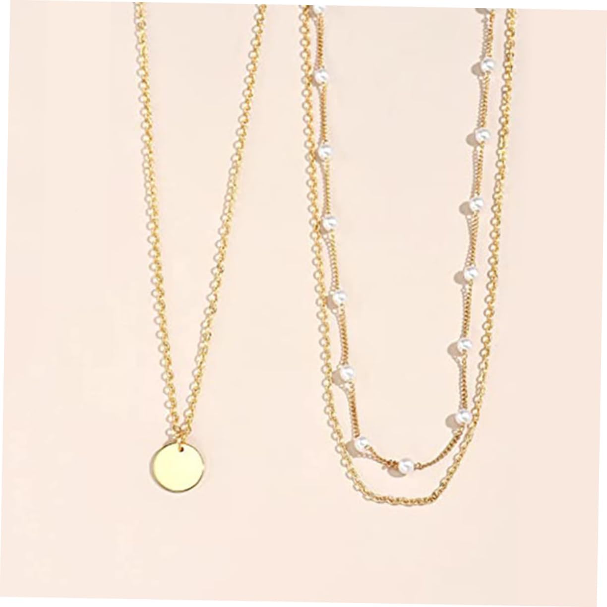 Ipetboom Multi Layered Clavicle Necklace for Women Adjustable Chain Jewelry Unique Geometric Design for Any Occasion Neck Chain