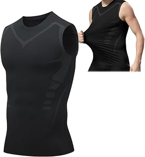 Shaperluv Male Shaper Tank, Chest Gynecomastia Compression Tank Top,Body Shaper Slimming Tummy Vest