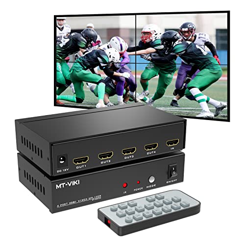 MT-Viki 4K 2x2 HDMI Videowand Controller Vierfach Splicer Bildschirmspleißung unterstützt Spleißen 2x2, 1x2, 1x3, 1x4, 2x1, 3x1, 4x1 30 Hz Cover