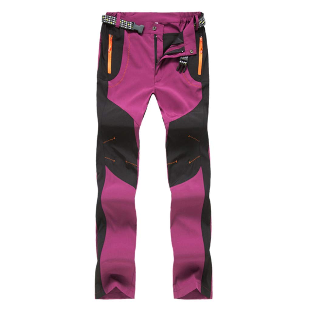 SDGR Climbing Trousers Quick-Drying Hiking Waterproof Ski Pants Outdoor Men's Pants Mens Striped Pants Pink XXL