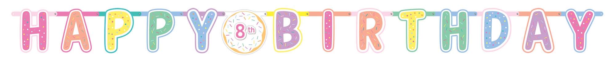 Banderoles Donut Party pour anniversaire : décorez votre salle de fête de 26 cm