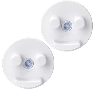 Sponge Holder, Sink Caddy w/Suction Cup Installation, Sponge Organizer for Kitchen/Bathroom Sink, Self Draining, Dishwasher Safe for Holding Smiley Sponges(Sponges Not Included), White(2-Pack)