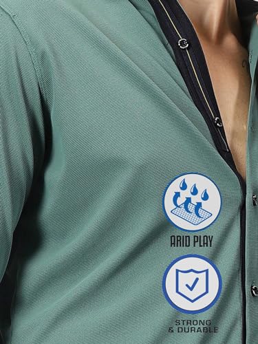 Image of STELLERS Men's Premium Full Sleeve Shirt | Feather Touch Feel| Regular Fit| Odour Resistant| Anti-Static| Wrinkle Free| Quick Dry | Stretchable| Lightweight| Sweat-Proof