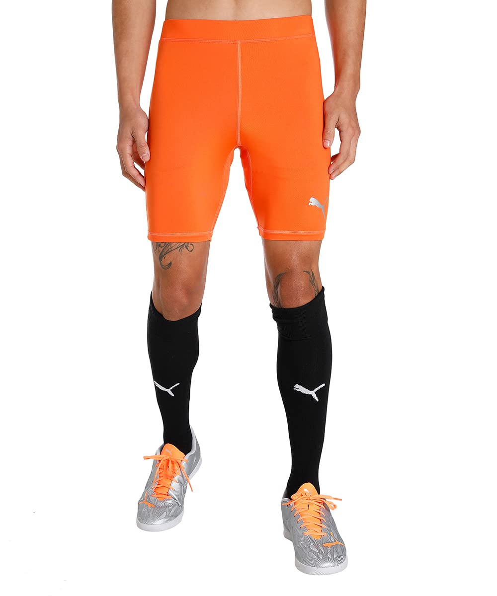PUMA Men'S Liga Baselayer Short Tight Functional Underwear, Golden Poppy, Small