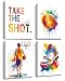 Frimeeme Framed Inspirational Basketball Canvas Wall Art Prints for Teen Boys for Bedroom, Gym, Home Decor, 4Pcs (8"x10" In