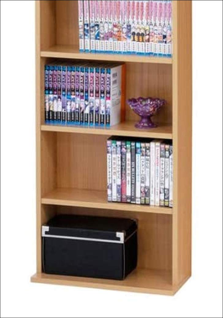 Amazon｜クロシオ 書棚 ナチュラル 幅45cm 本棚 コミック 収納 ラック