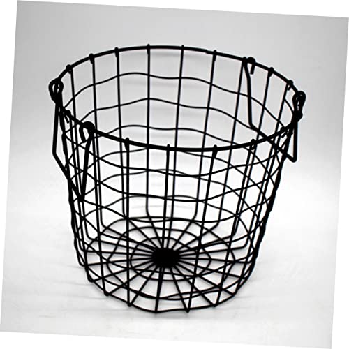 Panier de rangement robuste et solide en fer noir de grosse capacité