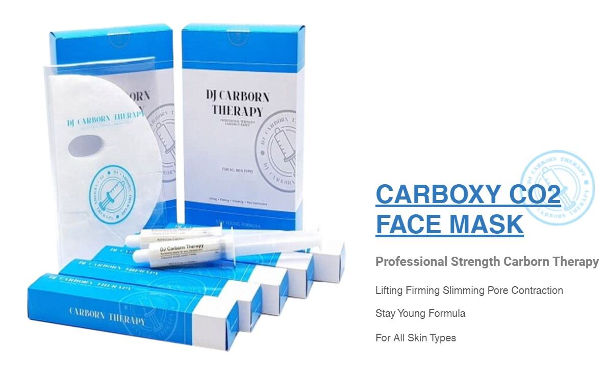Carboxy CO2 Therapy: Face & Neck Gel Mask; All Skin Type; Pore Cleansing & Tightening Mask (5 Applications) - Image 2